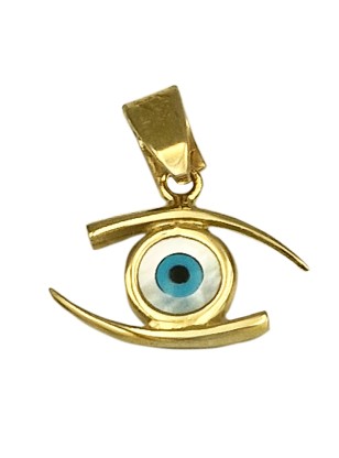 Necklace Gold 14K Eye ivory