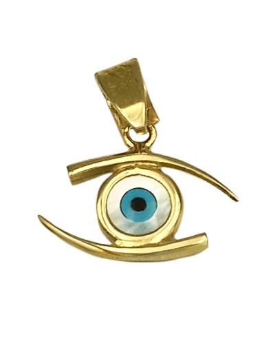 Necklace Gold 14K Eye ivory