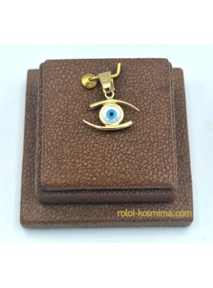 Necklace Gold 14K Eye ivory 2