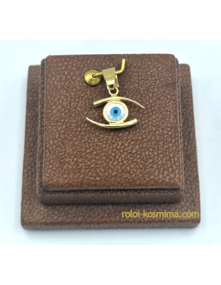 Necklace Gold 14K Eye ivory