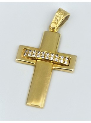Cross Baptism gold K14