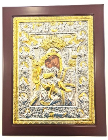 Ασημένια Εικόνα 925 Παναγία Άξιον Εστί 30x40cm
