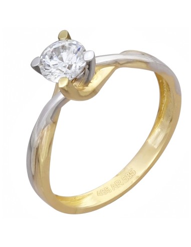Ring gold K14  twin colors