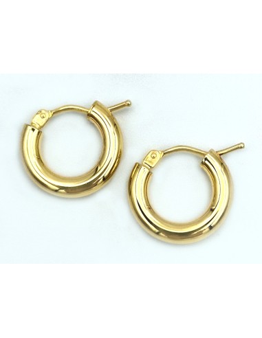 Earrings hoop gold 9K mini diameter 12mm