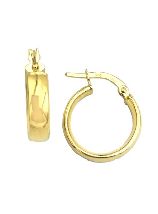 Earrings hoop gold 9K diameter 15mm