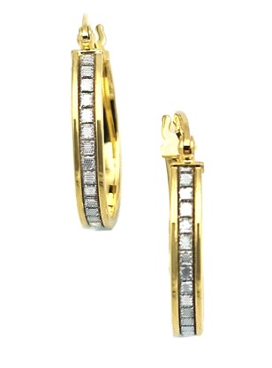 Earrings hoop gold 9K diameter 15mm