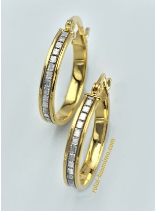 Earrings hoop gold 9K diameter 15mm 2