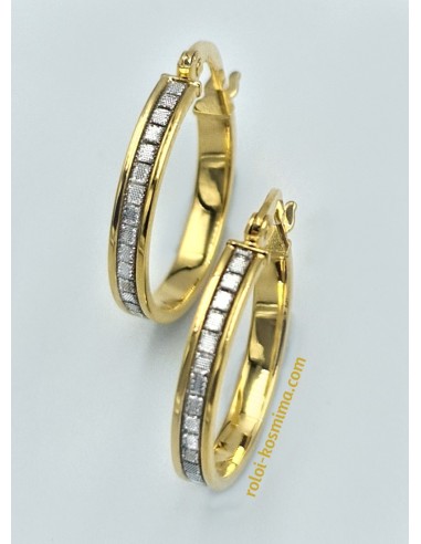 Earrings hoop gold 9K diameter 15mm
