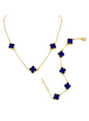 Set Silver 925 necklace & bracelet type Van Cleef