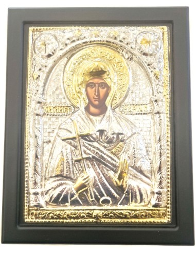 Silver icon 925° "Saint Marina" 19x24cm