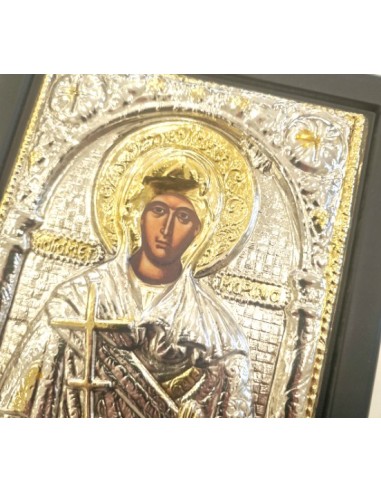 Silver icon 925° "Saint Marina" 19x24cm