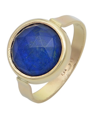 Ring K14 with dark blue quartz stone