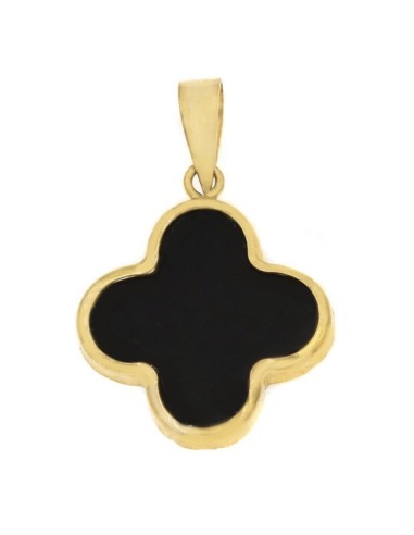 Necklace Gold K14 Onyx cross