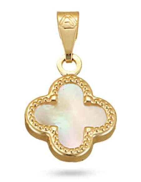 Pendant Gold K14 cross with ivory