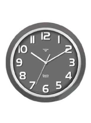 Ρολόι Τοίχου VIRTIME 1874-10 Γκρι καουτσούκ πλαίσιο
