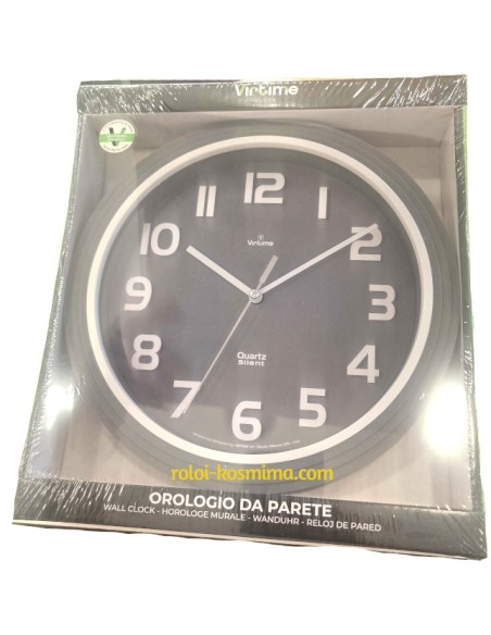 Wall Clock VIRTIME 1874-10 Grey