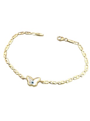 Bracelet Gold K9 with butterfly-eye
