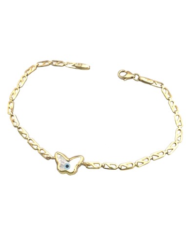 Bracelet Gold K9 with butterfly-eye