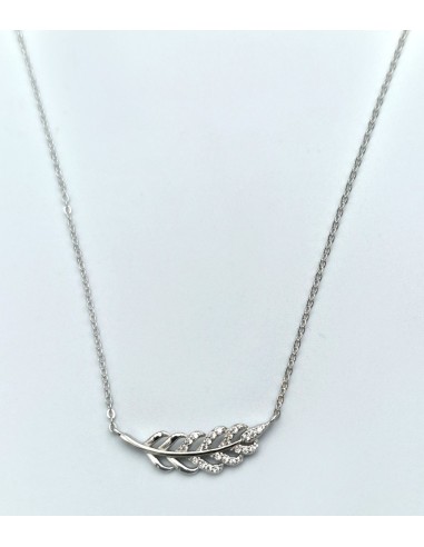 Necklace Silver 925 "Wing with zircons"