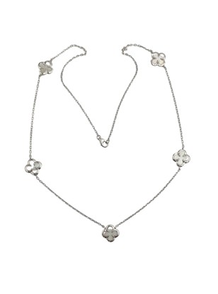 Necklace Silver 925 with 5 crosses type Van Cleef