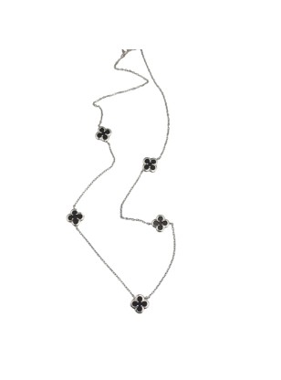 Necklace Silver 925 with 5 crosses type Van Cleef 2