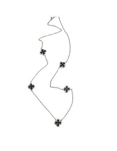 Necklace Silver 925 with 5 crosses type Van Cleef