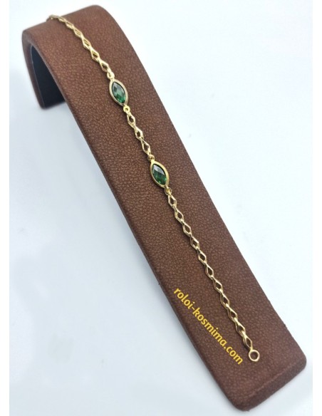 Bracelet Gold 9K Emerald