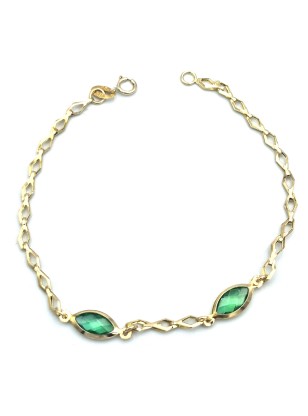 Bracelet Gold 9K Emerald