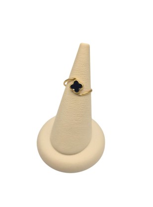 Ring gold K9 with cross onyx 2