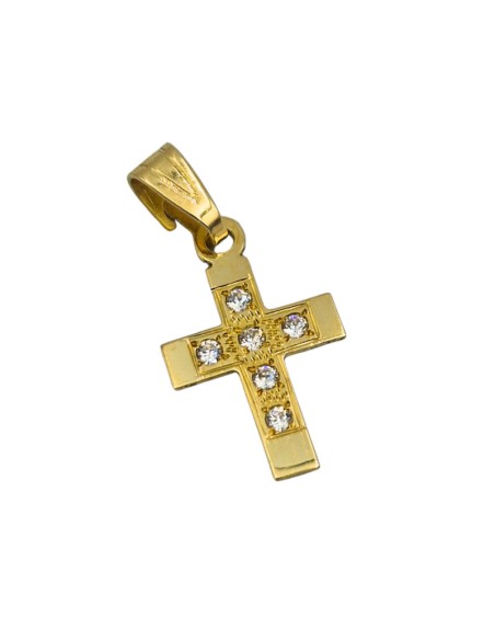 Cross Gold K14 Mini with zircons