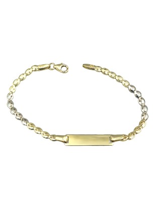 Child name Bracelet Gold Κ9 twin color