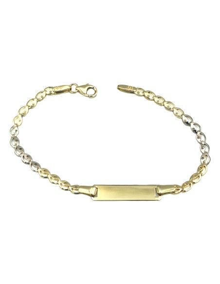Child name Bracelet Gold Κ9 twin color