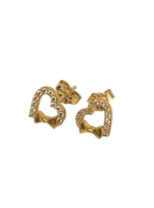 Earrings gold 9K Heart 2