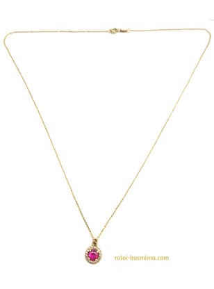 Necklace Gold 9K with rubin 2