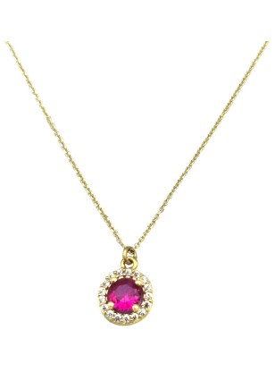 Necklace Gold 9K with rubin