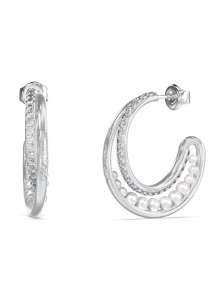Σκουλαρίκια GUESS STEEL WILD FLOWER JUBE05524JWRHT/U...