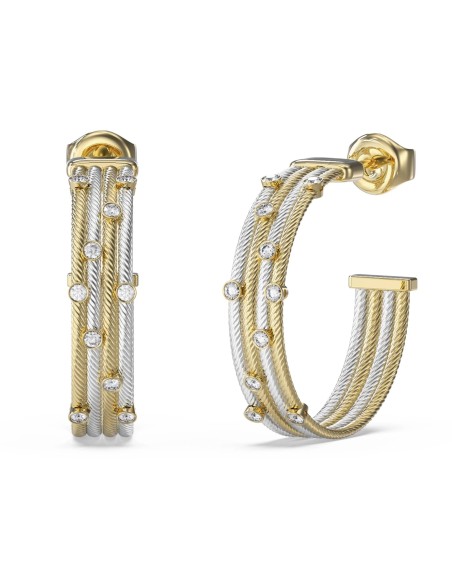 Σκουλαρίκια GUESS STEEL KALYBE JUBE05386JWYGRHT/U