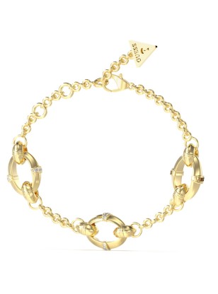 Guess Βραχιόλι από Ατσάλι Επιχρυσωμένο GUESS STEEL BAMBOO...