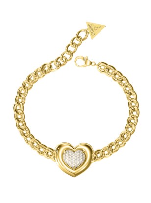 Βραχιόλι Επίχρυσο GUESS STEEL L.O.V.E. JUBB05456JWYGL