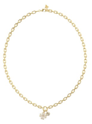 Κολιέ GUESS STEEL LOVE BITES JUBN06043JWYGT/U χρυσό με τυχερό τσάρμ