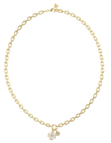 Κολιέ GUESS STEEL LOVE BITES JUBN06043JWYGT/U χρυσό με τυχερό τσάρμ