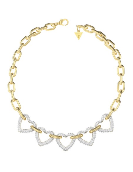 Κολιέ επίχρυσο GUESS STEEL BELOVED JUBN06010JWYGT/U με 5 καρδιές