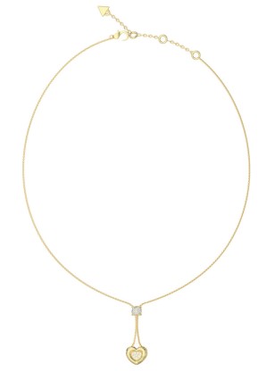 Κολιέ επίχρυσο  GUESS STEEL L.O.V.E. JUBN05460JWYGT/U με...