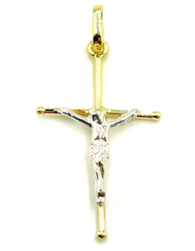Cross Gold K14 with whitegold details