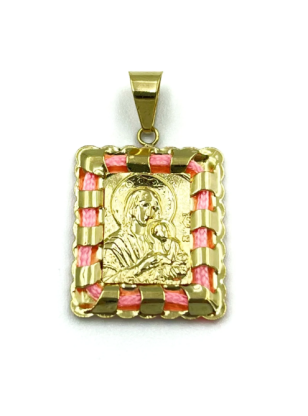 Child Pendant Gold 14Κ Mary two sides