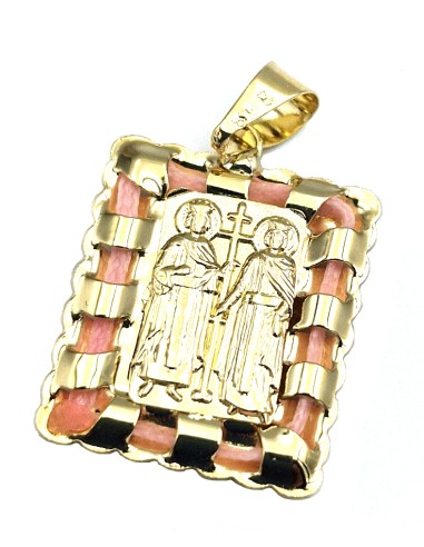 Child Pendant Gold 14Κ Mary two sides