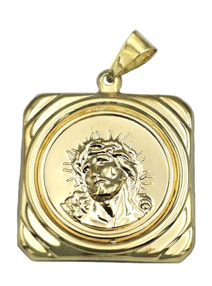Pendant Gold Κ14 with Jesus tetragon