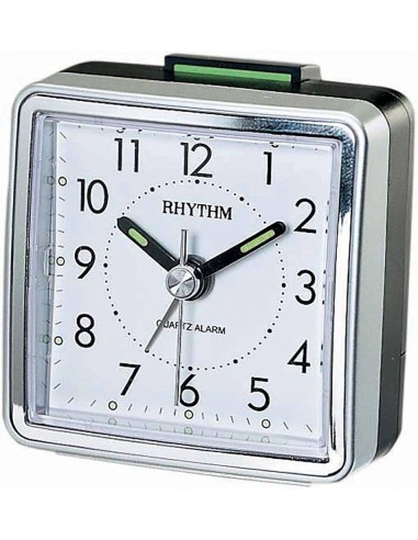 Ρολόι Ξυπνητήρι RHYTHM CRE210NR19 Πλαστικό Silver