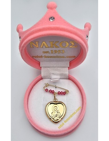 Παιδικό Φυλαχτό Χρυσό 14K Παναγία καρδιά με...