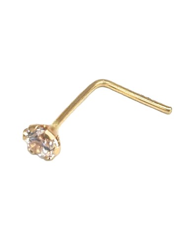 Noise Earrings Gold K14 zircon 3.5mm
